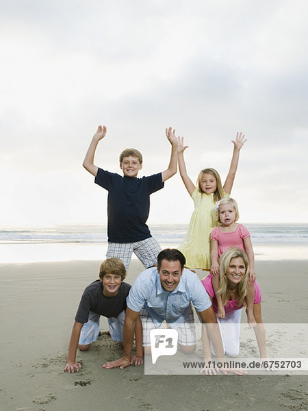 Familienbild am Strand