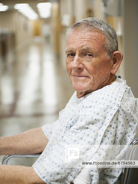 Senior man in hospital