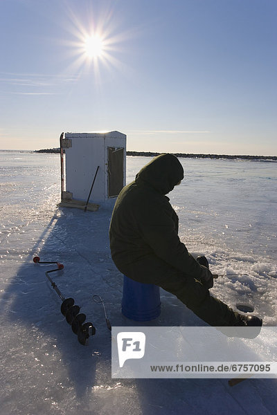 Ice Fishing  Gaspesie Region  Bonaventure  Quebec