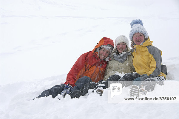 Frau  3  British Columbia  spielen  Schnee