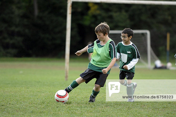 Young Boys Playing Soccer  Toronto  Ontario