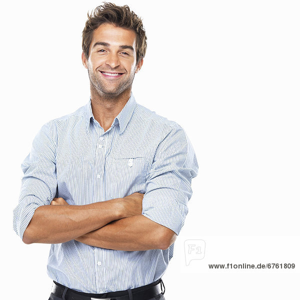 Portrait of smiling business man standing