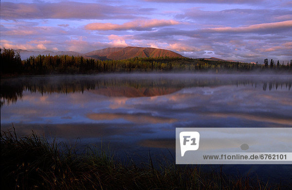 Jackfish Lake at Dawn  north end of the South Canol Road  near Ross River  Yukon