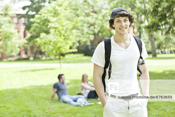 Portrait of male student on campus