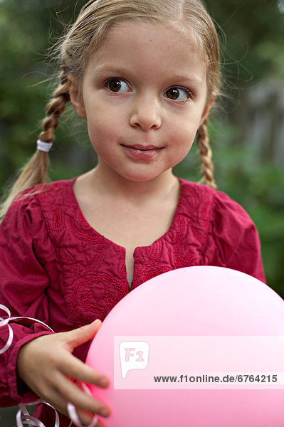 klein  Luftballon  Ballon  pink  Mädchen