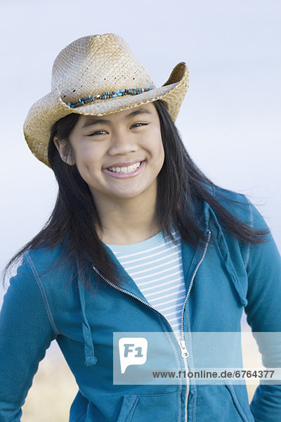 Portrait  Jugendlicher  Hut  Kleidung  Mädchen  Cowboy