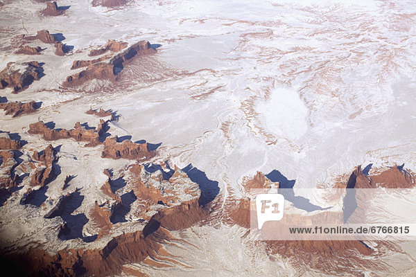 bedecken  Wüste  Ansicht  Luftbild  Fernsehantenne  Schnee