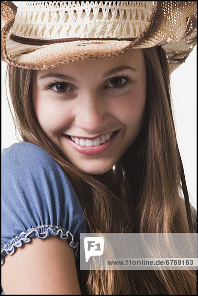 Lächelnd cowgirl