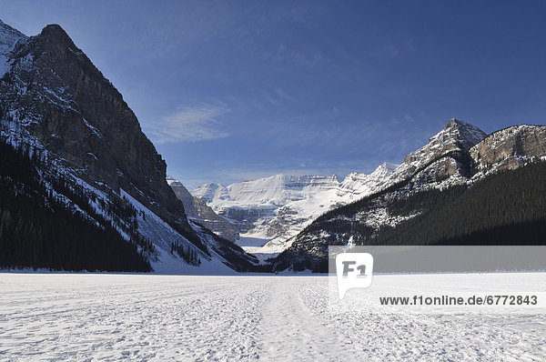 Schnee  gehen  Weg  Produktion  Tourist  See  Banff Nationalpark  Alberta  gefroren