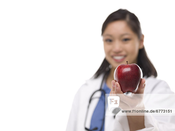 Arzt  halten  chinesisch  Apfel