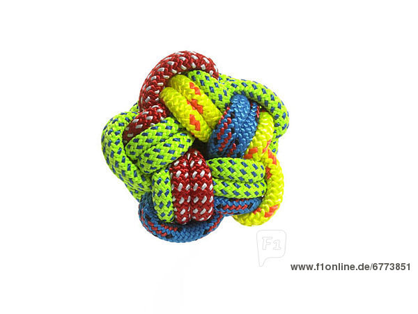 Farbaufnahme Farbe Seil Tau Ball Spielzeug