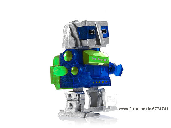 Spielzeug weiß Hintergrund Roboter