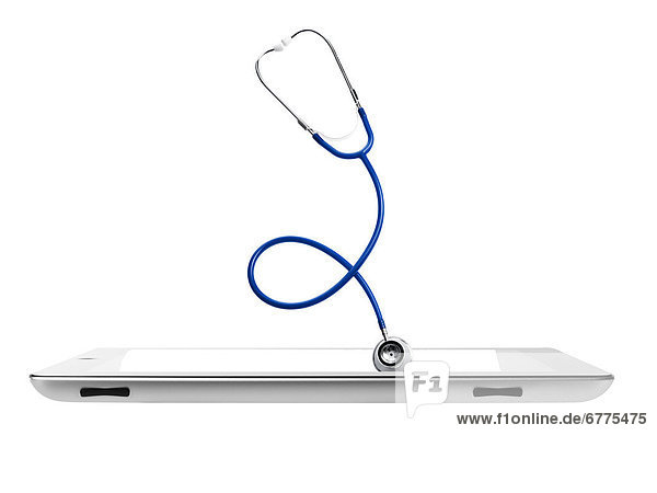 Stethoskop  Tablet PC  schießen  Studioaufnahme  aussteigen