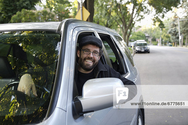 Portrait of a Man in a Car  Toronto  Ontario