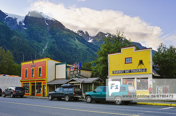View of 5th and mountains  Stewart  Northern British Columbia