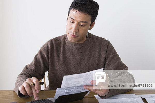 Man doing paperwork
