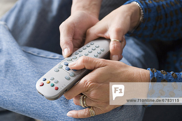 Couple fighting for remote control