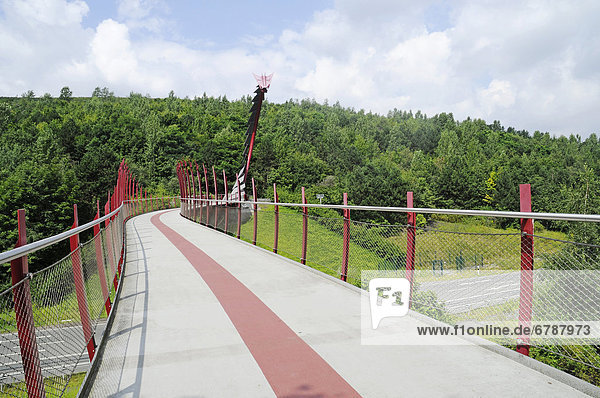 Drachenbrücke  Halde Hoheward  Landschaftspark  Herten  Ruhrgebiet  Nordrhein-Westfalen  Deutschland  Europa  ÖffentlicherGrund