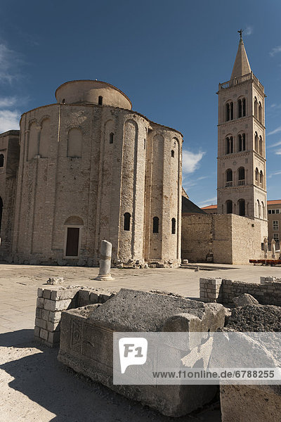 Rundkirche des Heiligen Donatus  St Donatus  erbaut im 9. Jahrhundert  Zadar  Dalmatien  Kroatien  Südeuropa  Europa
