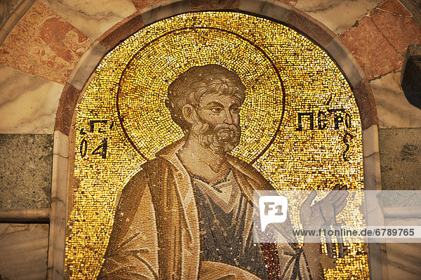 Mosaik von Petrus  Esonarthex  Chora-Kirche oder Kariye Camii  Istanbul  Türkei