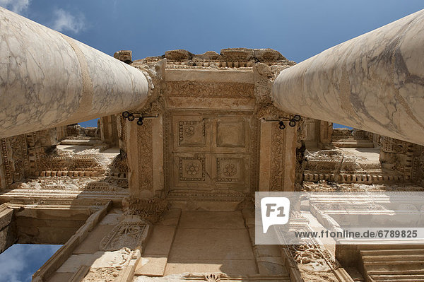 Fassade  Galerie  Celsus-Bibliothek  Ephesus oder Ephesos  Izmir Provinz  Türkei