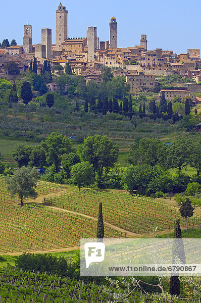 San Gimignano  UNESCO Weltkulturerbe  Provinz Siena  Toskana  Italien  Europa