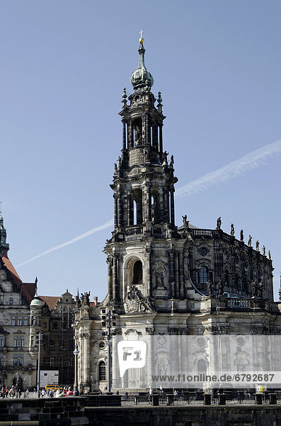 Kathedrale St. Trinitatis  Schlossplatz  Dresden  Elbflorenz  Sachsen  Deutschland  Europa