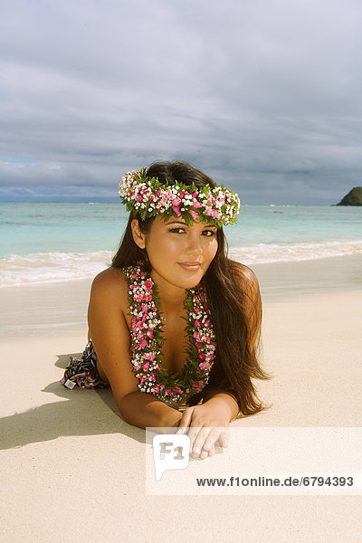 Schönheit  Mädchen  Hawaii  hawaiianisch  lei  Oahu