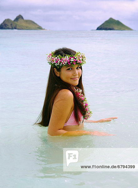Schönheit  Mädchen  Hawaii  hawaiianisch  lei  Oahu