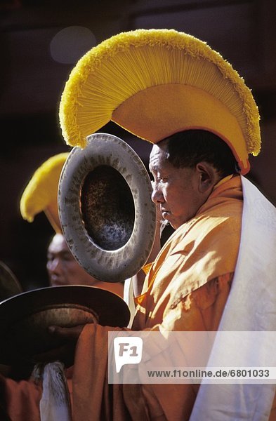 Performing A Ceremony  Tengboche Monastery  Khumbu Region  Nepal