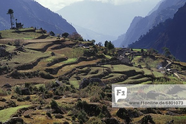 Rural Mountainous Landscape  Khumbu  Nepal