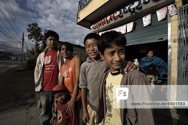 Group Of Young Teenagers Hanging Out  Pokhara  Nepal