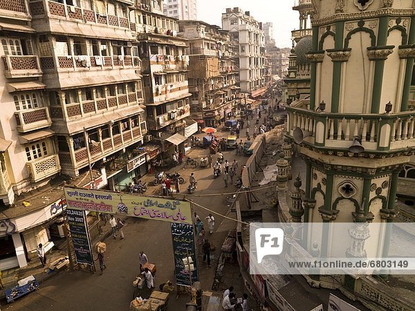 View Of Apartment Buildings And Street  Mumbai India