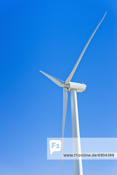 Windturbine Windrad Windräder Himmel blau