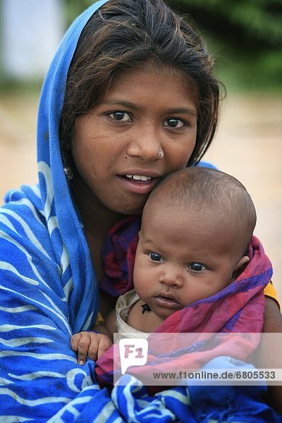 Young Woman With Baby
