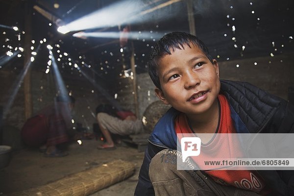 Smiling Boy In A Cook Shack  Pokhara  Nepal