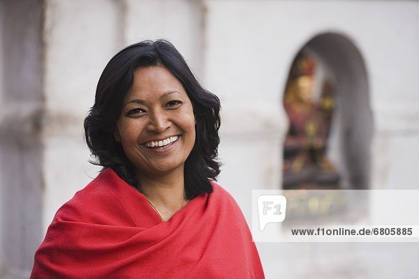 Portrait Of A Smiling Woman  Kathmandu  Nepal
