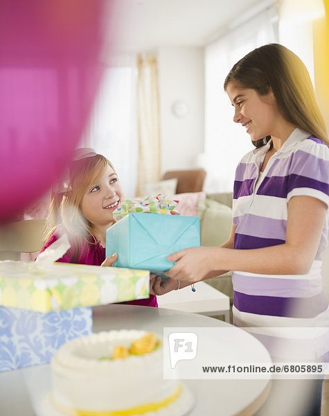 Two girls celebrating birthday