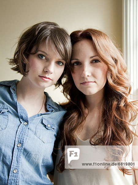 Portrait of two young women