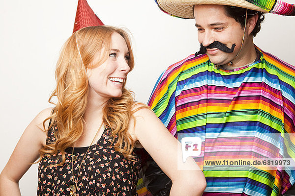 Studio Shot of two people dressed up