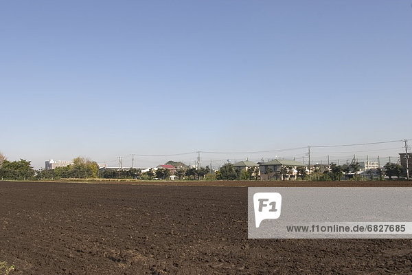 Gepflügtes Feld Tokyo Hauptstadt