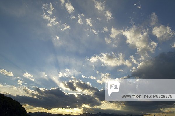 Cloudscape at sunset  Saitama Prefecture  Japan