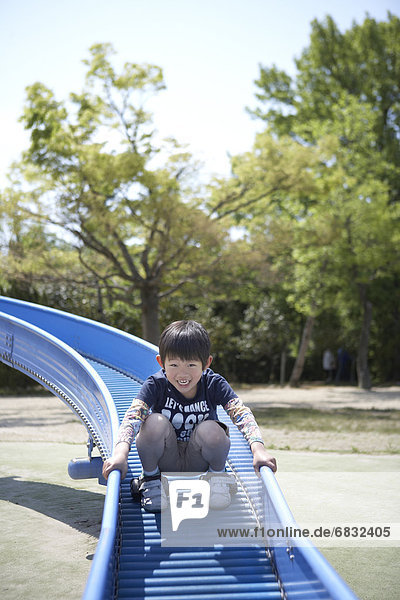 Boy on Slide