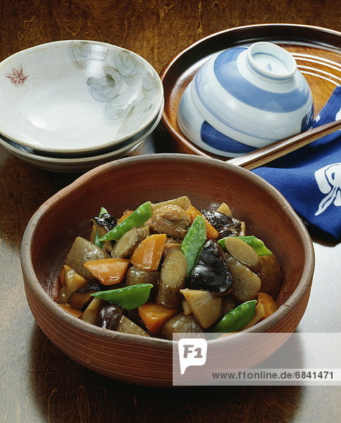 Bowl of cooked vegetables