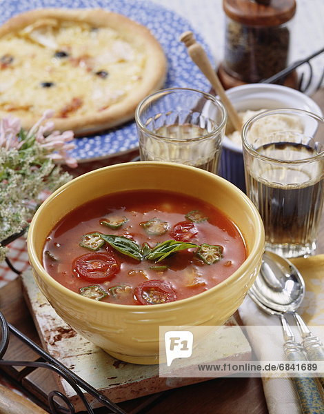Cold minestrone soup