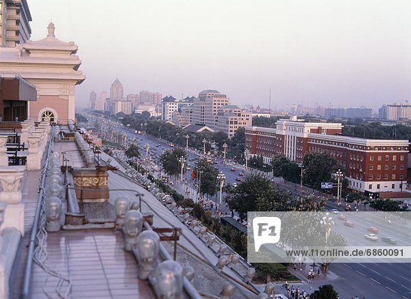 Dach  Straße  Ansicht  Peking  Hauptstadt  China