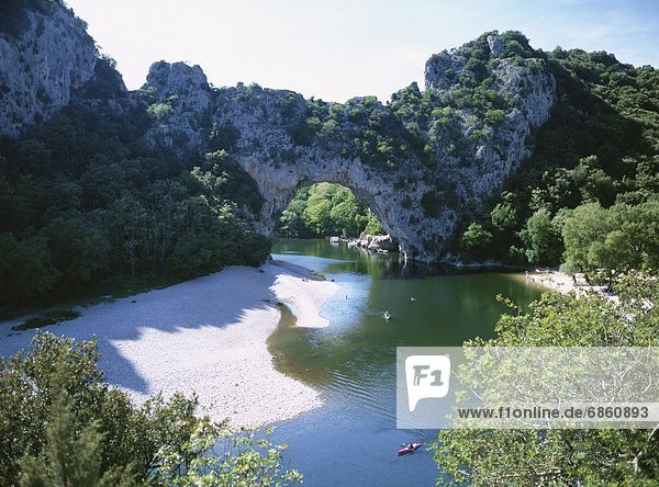 Felsbrocken Frankreich über Anordnung Fluss Brücke Form Formen