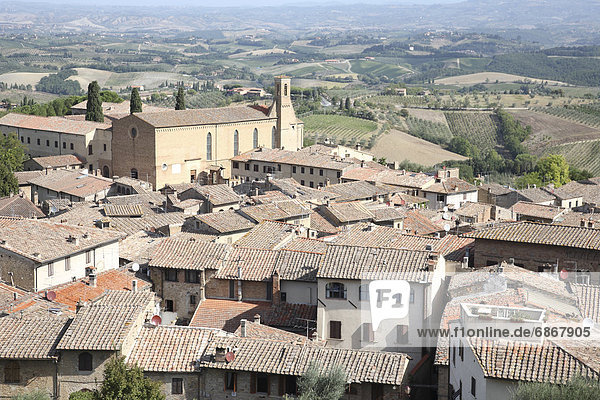 Scenery of Townscape  San Gimignano  Italy