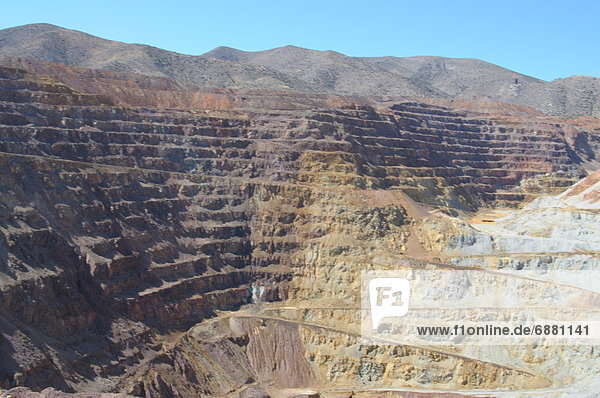 Vereinigte Staaten von Amerika  USA  offen  Nordamerika  Arizona  Kupfer  Lavendel  Bergwerk  Grube  Gruben  Zeche