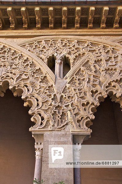 Detail Details Ausschnitt Ausschnitte Europa flirten Galerie Garten Dekoration Aragonien Jahrhundert Spanien